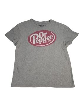 Dr Pepper Women's Gray Short Sleeve Tee with Red Logo